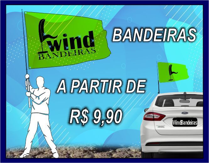 BANDEIRAS COM FOTO E MASTRO